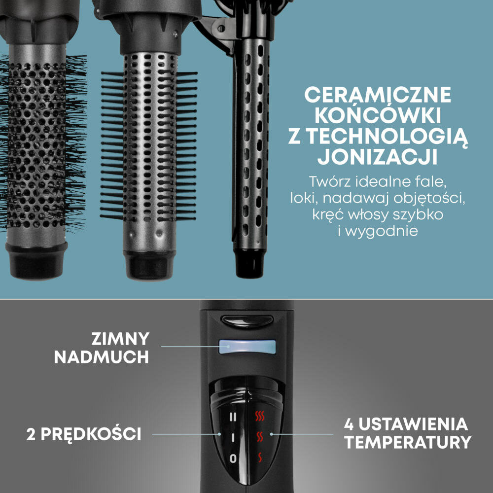 Suszarko-lokowka REVAMP Progloss DR-1200 ceramiczne koncowki z jonizacja perfekcyjne fale i loki