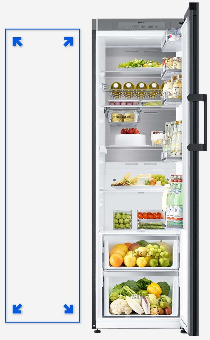 Wizualizacja efektu, który pozwala uzyskać technologia SpaceMax, bez powiększania urządzenia z zewnątrz