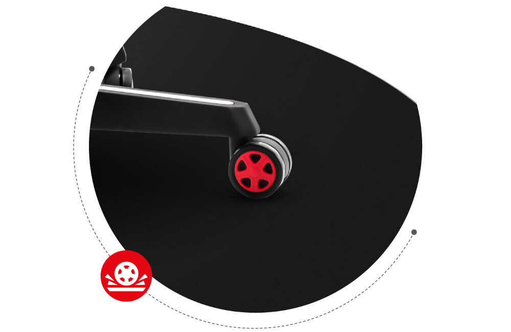 Mata pod fotel gamingowy HUZARO Floormat tworzywo wykonanie guma antypoślizgowa podstawa