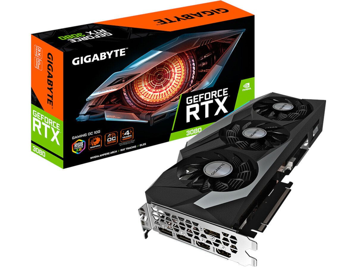 Karta graficzna GIGABYTE GeForce RTX 3080 Gaming OC LHR 10GB zawartosc opakowania