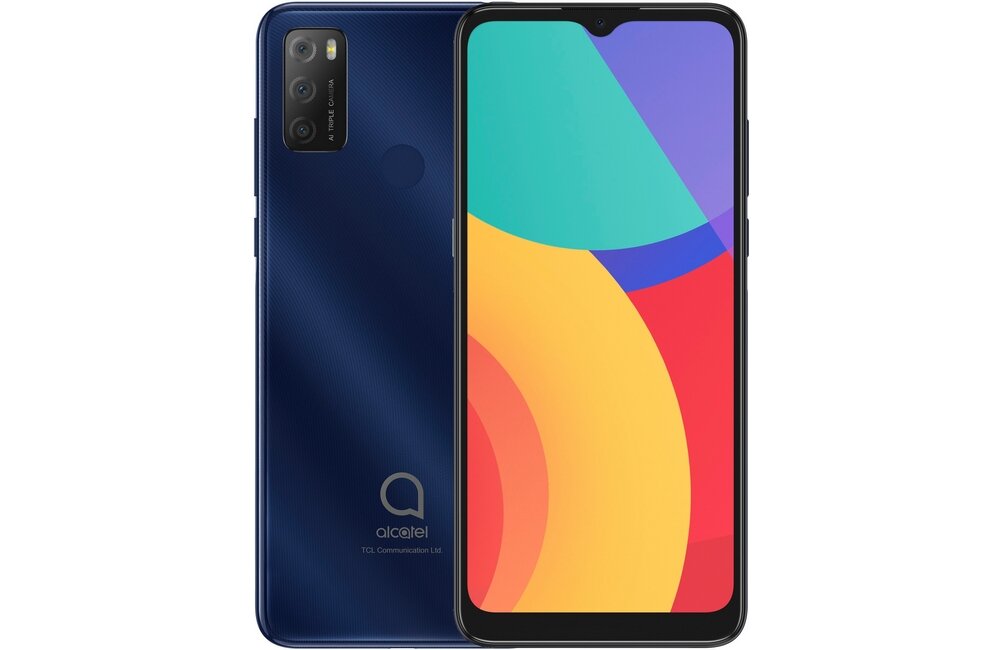 Smartfon ALCATEL 1S 2021 ekran procesor wydajność ram pamięć aparat bateria ładowanie obudowa waga opis cechy funkcje parametry 5g sieć zdjęcia