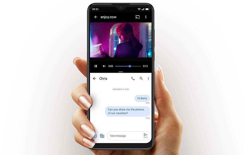 Smartfon ALCATEL 1S 2021 ekran procesor wydajność ram pamięć aparat bateria ładowanie obudowa waga opis cechy funkcje parametry 5g sieć zdjęcia