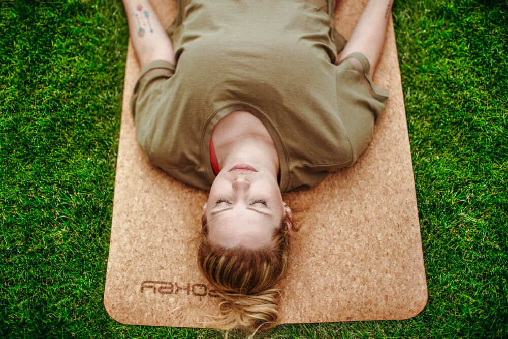 Zestaw do jogi SPOKEY Savasana naturalny korek antybakteryjny czystość