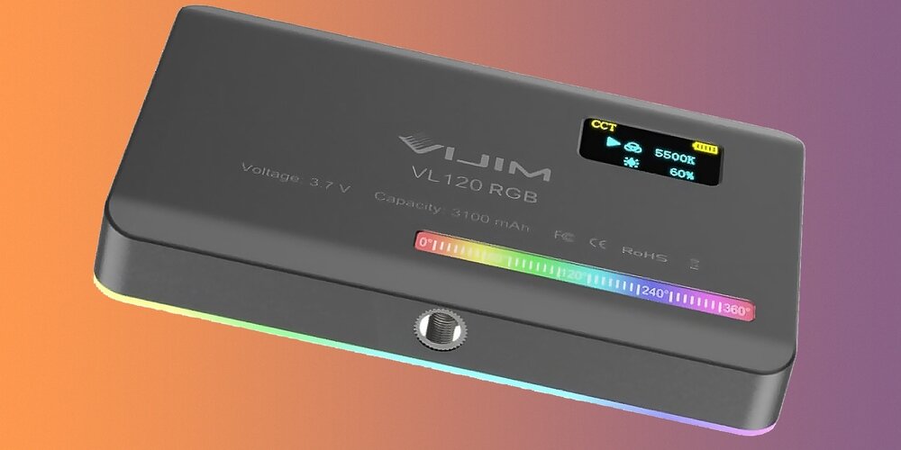 Lampa LED Ulanzi VL120 panel led oraz uchwyt statywowy