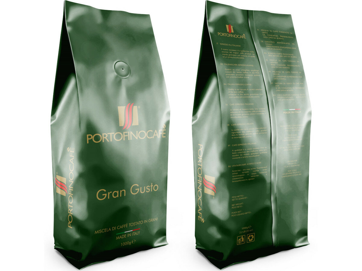 Kawa ziarnista PORTOFINO CAFE Gran Gusto Arabica 1 kg smak