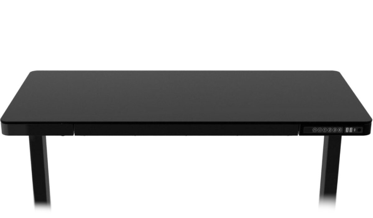 Biurko TUCKANO ET118-B Czarny szklany blat