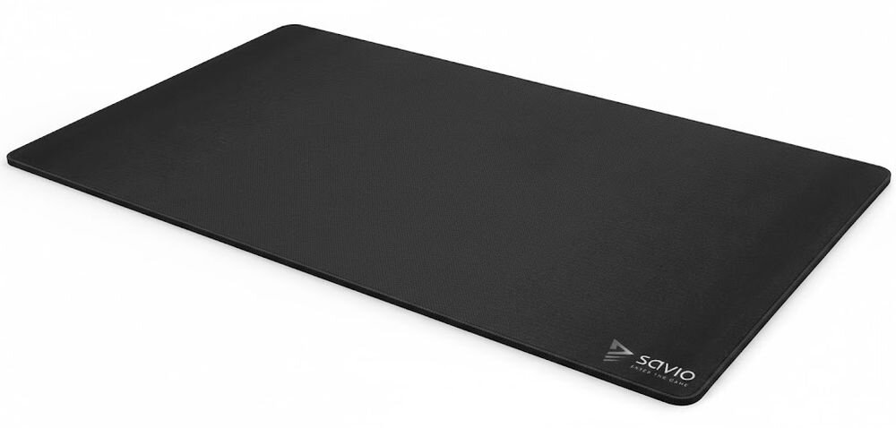 SAVIO Black Edition Precision Control powierzchnia typu Speed gładkiego materiału o niskim oporze - podkładka na białym tle pod kątem