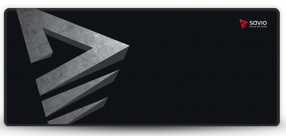 SAVIO Black Edition Precision Control Precision Control XXL 1000 × 500 × 3 mm mysz klawiaturę akcesoria płynne, szerokie ruchy myszą - podkładka od góry na białym tle