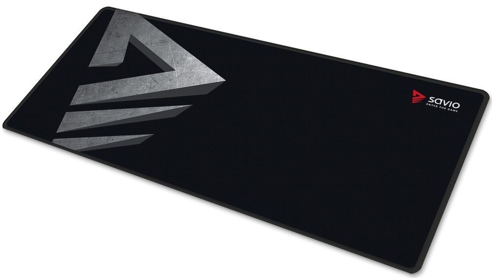 SAVIO Black Edition Precision Control powierzchnia typu Speed gładkiego materiału o niskim oporze - podkładka na białym tle pod kątem