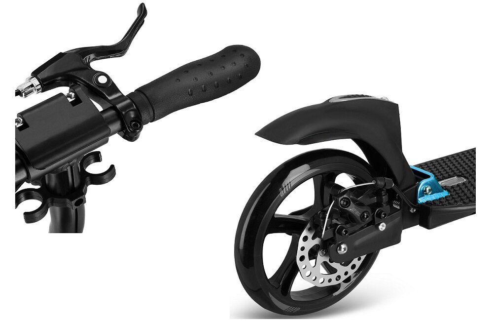 Hulajnoga SPOKEY Taranis Czarno niebieski Hamulec nożny i ręczny