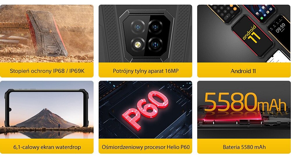 Smartfon ULEFONE Armor 8 Pro  ekran wydajność pamięć procesor ram bateria pojemność rozdzielczość aparat zdjęcia filmy obudowa  