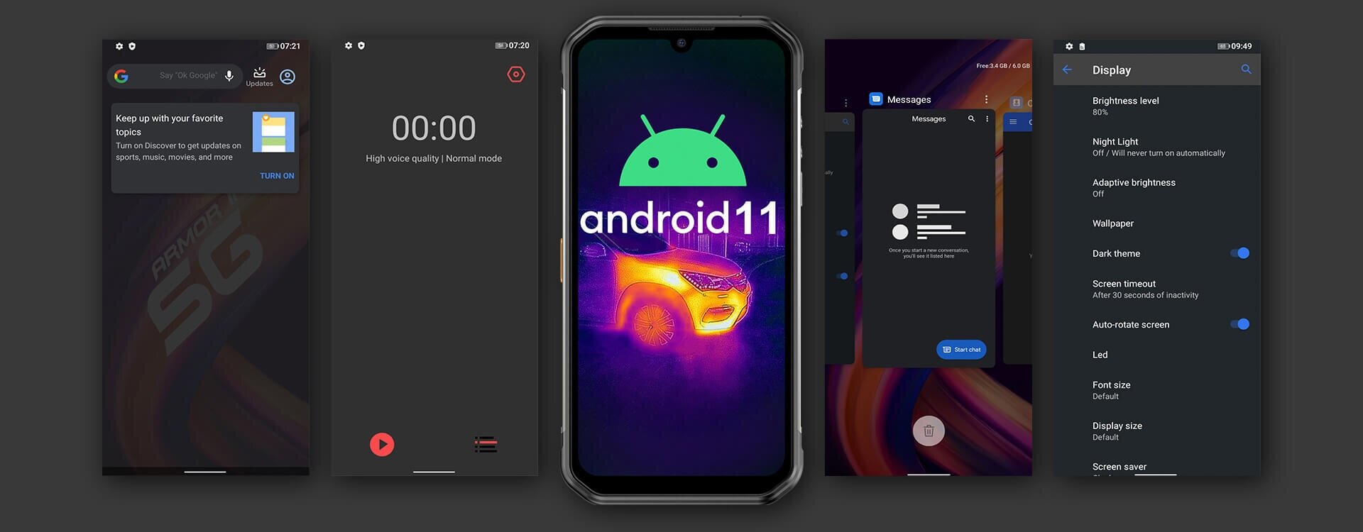 Smartfon ULEFONE Armor 11T 5G ekran wydajność pamięć procesor ram bateria pojemność rozdzielczość aparat zdjęcia filmy obudowa