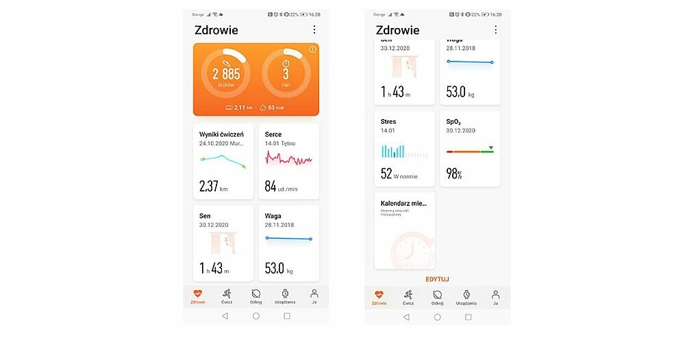 SMARTWATCH HUAWEI WATCH FIT ELEGANT ekran monitoring bateria funkcje aplikacja paski