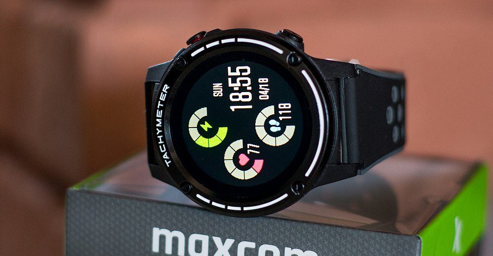 Smartwatch MAXCOM FW47 Argon Lite ekran bateria sport zdrowie monitoring puls pasek
