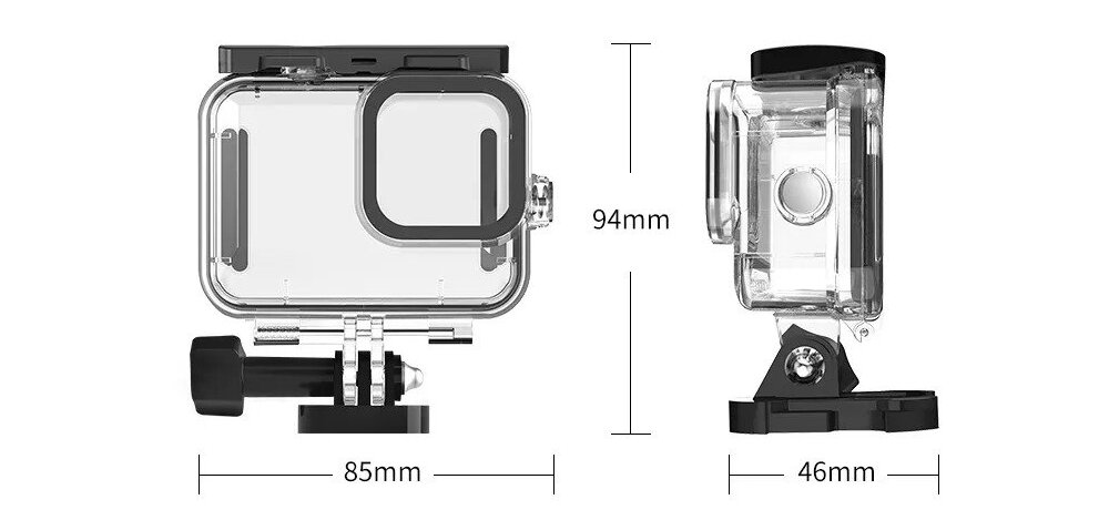 Obudowa wodoszczelna TELESIN do Gopro Hero 9 montaż ochrona kamera sport ujęcia obsługa