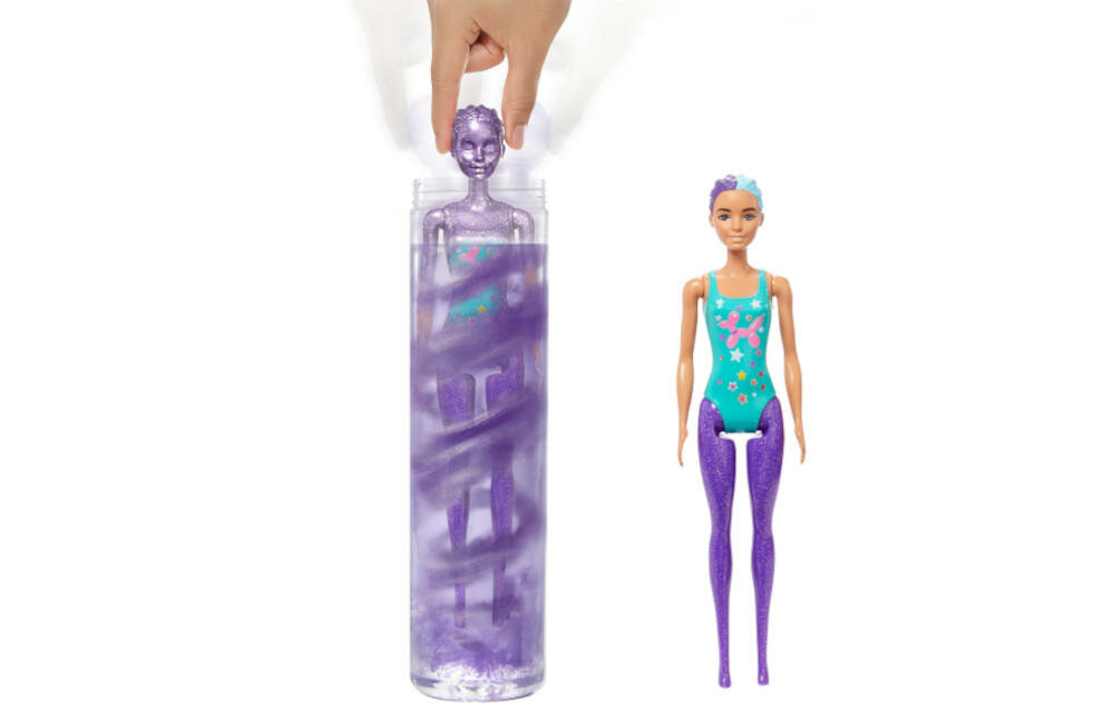 MATTEL-BARBIE-REVEAL-HBG41tubka woda lalka brokat kolor wygląd