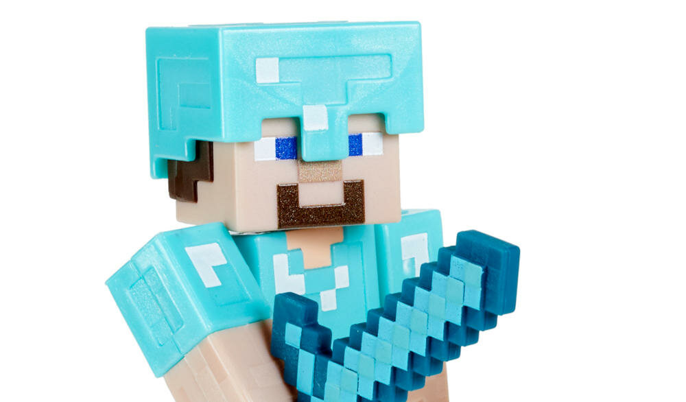 MATTEL-MINECRAFT-GVV18 bohater steve niebieskie wdzianko przygody