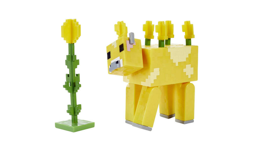 MATTEL-MINECRAFT-GRZYBOWA-KROWA-GTP11 minecraft gra fabuła bloki figurka detale