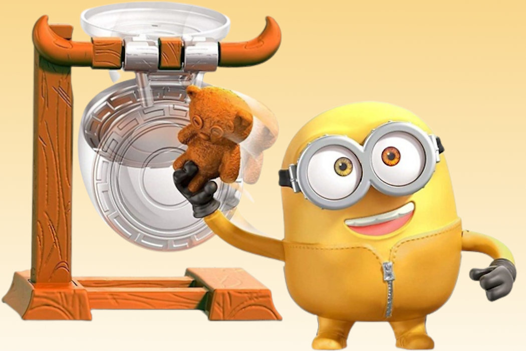 Figurka MATTEL Minionki Bob Wielkie uderzenie GMD92 miś kung fu gong przycisk