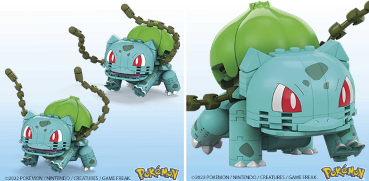 Klocki konstrukcyjne MEGA Pokemon Bulbasaur GVK83 mega mega bloks mega construx figurki zabawki konstruktorskie dla dzieci zabawki konstrukcyjne zabawka konstrukcyjna pokedex indeks pokemonów spis pokemonów kolekcja pokeballi Pikachu Bulbasaur Charmander, Squirtle, Eevee, charizard, czarizard, figurka pokemon, pokemon klocki, pokemon do zbudowania, zestaw konstrukcyjny pokemon zestaw klocków klocki bulbazaur