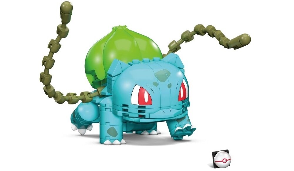 Klocki konstrukcyjne MEGA Pokemon Bulbasaur GVK83 mega mega bloks mega construx figurki zabawki konstruktorskie dla dzieci zabawki konstrukcyjne zabawka konstrukcyjna pokedex indeks pokemonów spis pokemonów kolekcja pokeballi Pikachu Bulbasaur Charmander, Squirtle, Eevee, charizard, czarizard, figurka pokemon, pokemon klocki, pokemon do zbudowania, zestaw konstrukcyjny pokemon zestaw klocków klocki bulbazaur