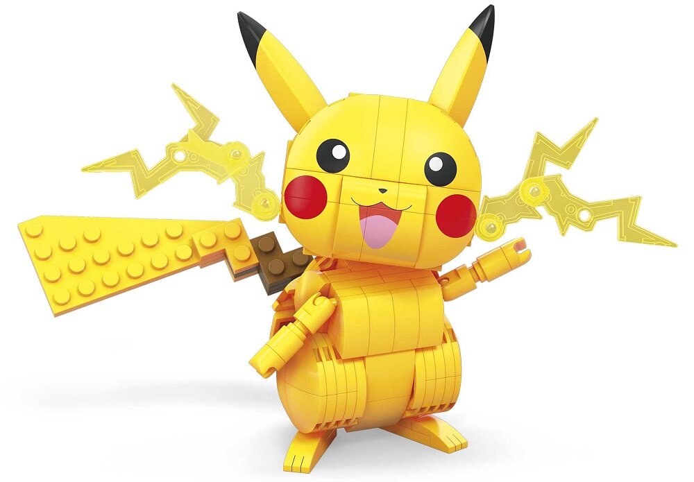 Klocki konstrukcyjne MEGA Pokemon Pikachu Średni Pokemon do zbudowania GMD31 mega mega bloks mega construx budowanie konstruowanie składanie konstrukcja zabawka konstrukcyjna zabawka do zbudowania zestaw konstruktorski zabawka konstruktorska zabawki konstruktorskie dla dzieci kolekcja Pokeballi Pikachu Bulbasaur Charmander Squirtle Eevee