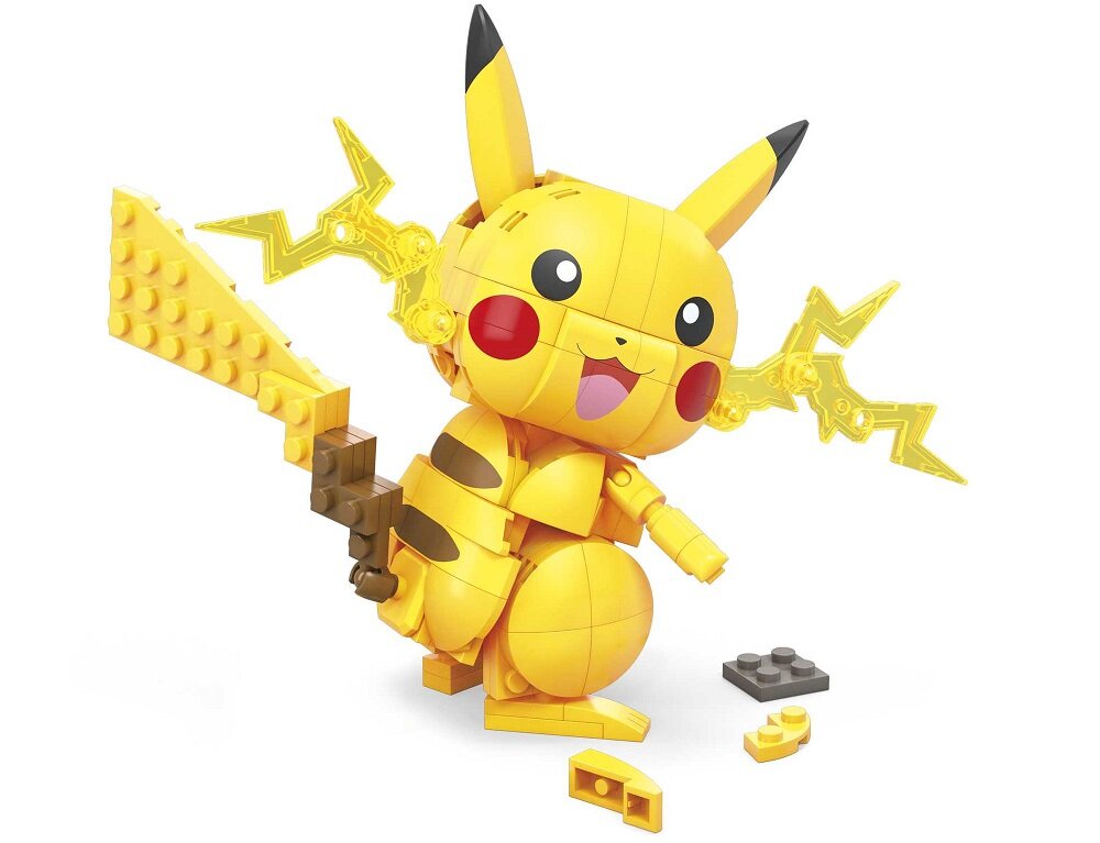 Klocki konstrukcyjne MEGA Pokemon Pikachu Średni Pokemon do zbudowania GMD31 mega mega bloks mega construx budowanie konstruowanie składanie konstrukcja zabawka konstrukcyjna zabawka do zbudowania zestaw konstruktorski zabawka konstruktorska zabawki konstruktorskie dla dzieci kolekcja Pokeballi Pikachu Bulbasaur Charmander Squirtle Eevee