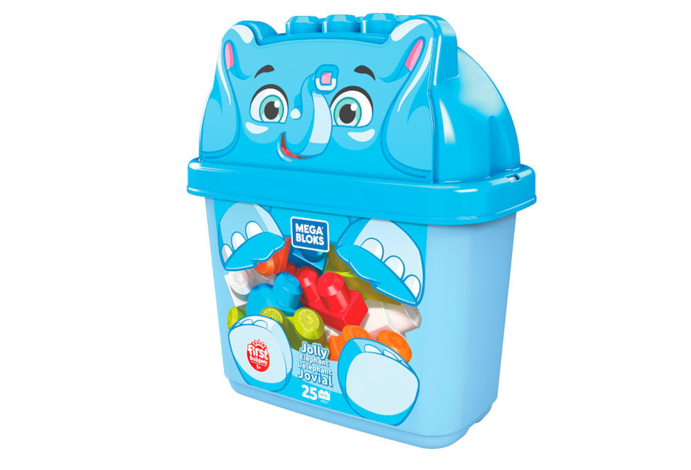 MATTEL-MEGA-BLOCKS-SLONIK-GPG21 małe rączki łączenie tworzenie dziecko zręczność kreatywność