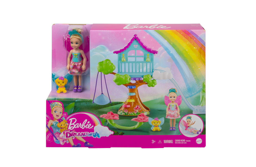 MATTEL-CHELSEA-FANTAZJA-GTF49 opakowanie lalka akcesoria instrukcja karta gwarancyjna