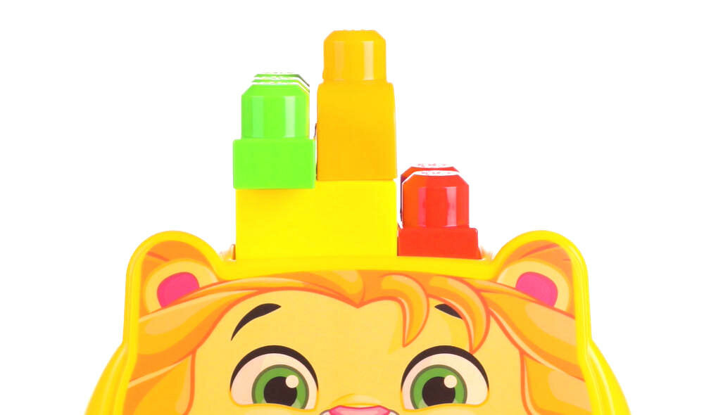 MATTEL-LEW-GPG20 uśmiech klocki pojemnik słonik praktyczna funkcjonalna zabawka zabawa porządek