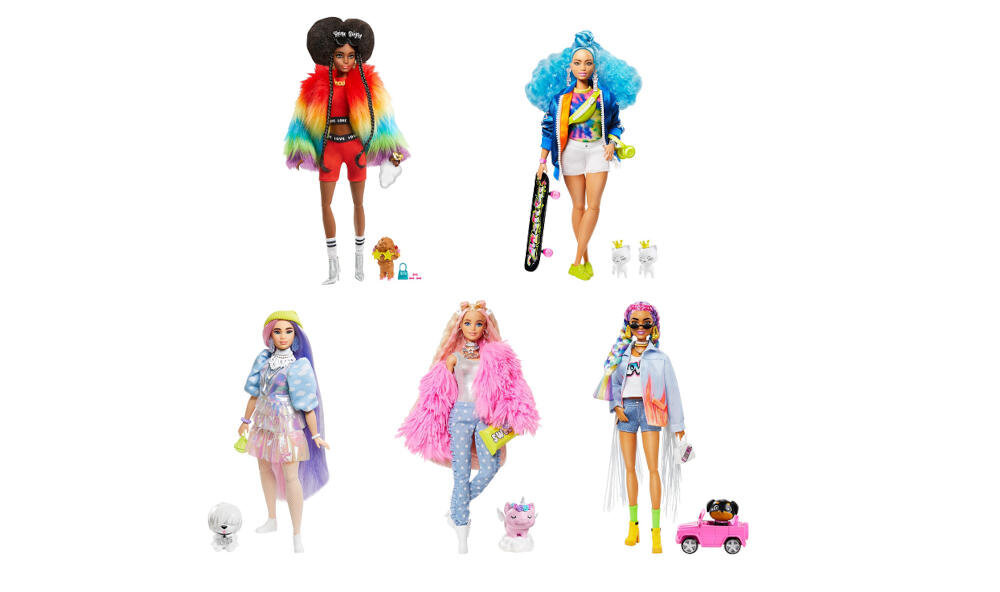 MATTEL-BARBIE-EXTRA-GRN27 extra marzenia rzeczywistość fantazja kolekcja styl modne stroje kolory stylizacja figurka zwierzątko