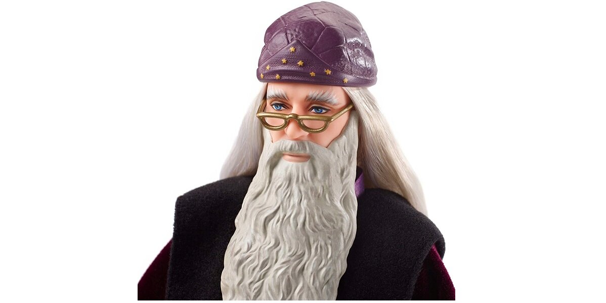 lalka MATTEL Harry Potter Albus Dumbledore FYM54 fani kolekcjonerzy magia czary sceny zabawa kultowa szyja ramiona biodra