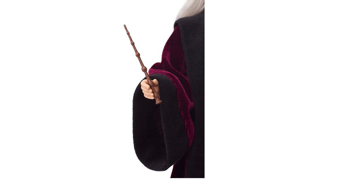 lalka MATTEL Harry Potter Albus Dumbledore FYM54 fani kolekcjonerzy magia czary sceny zabawa kultowa szyja ramiona biodra różdżka wymiary chłopiec dziewczynka
