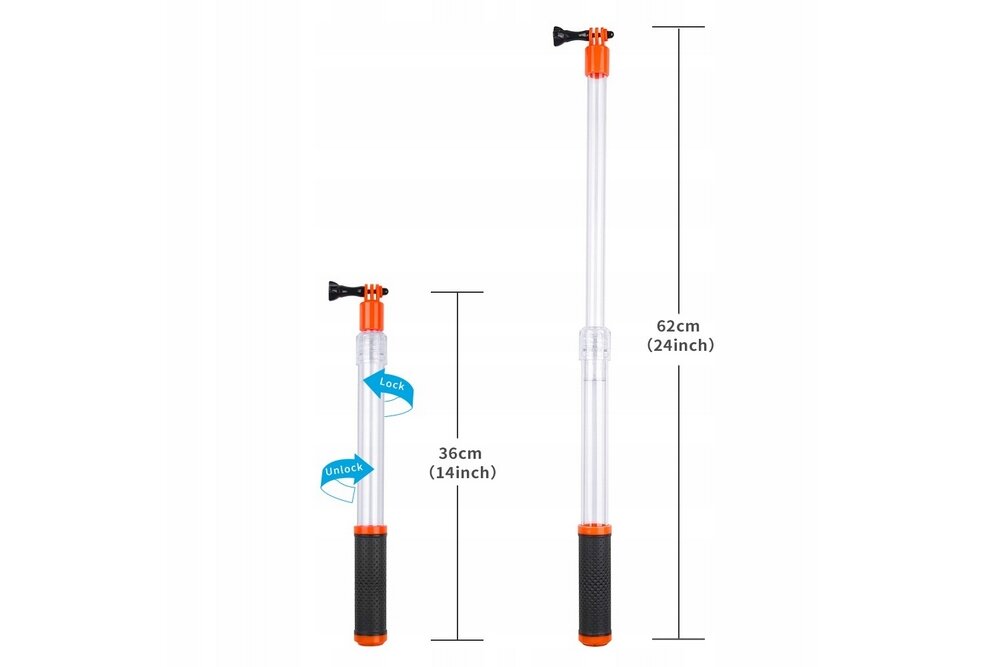 Monopod TELESIN GP-MNP-T01  kamera gopro montaż pov nagrywanie filmy sport 