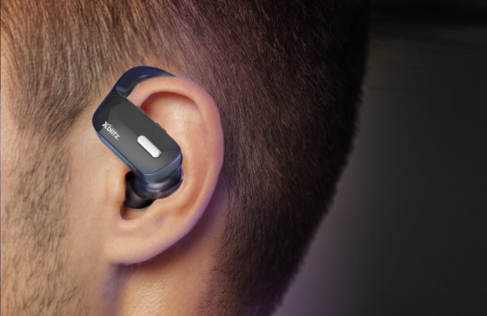 Słuchawki dokanałowe XBLITZ Pure Sport 2 Czarny mikrofon rozmowy odbieranie połączeń