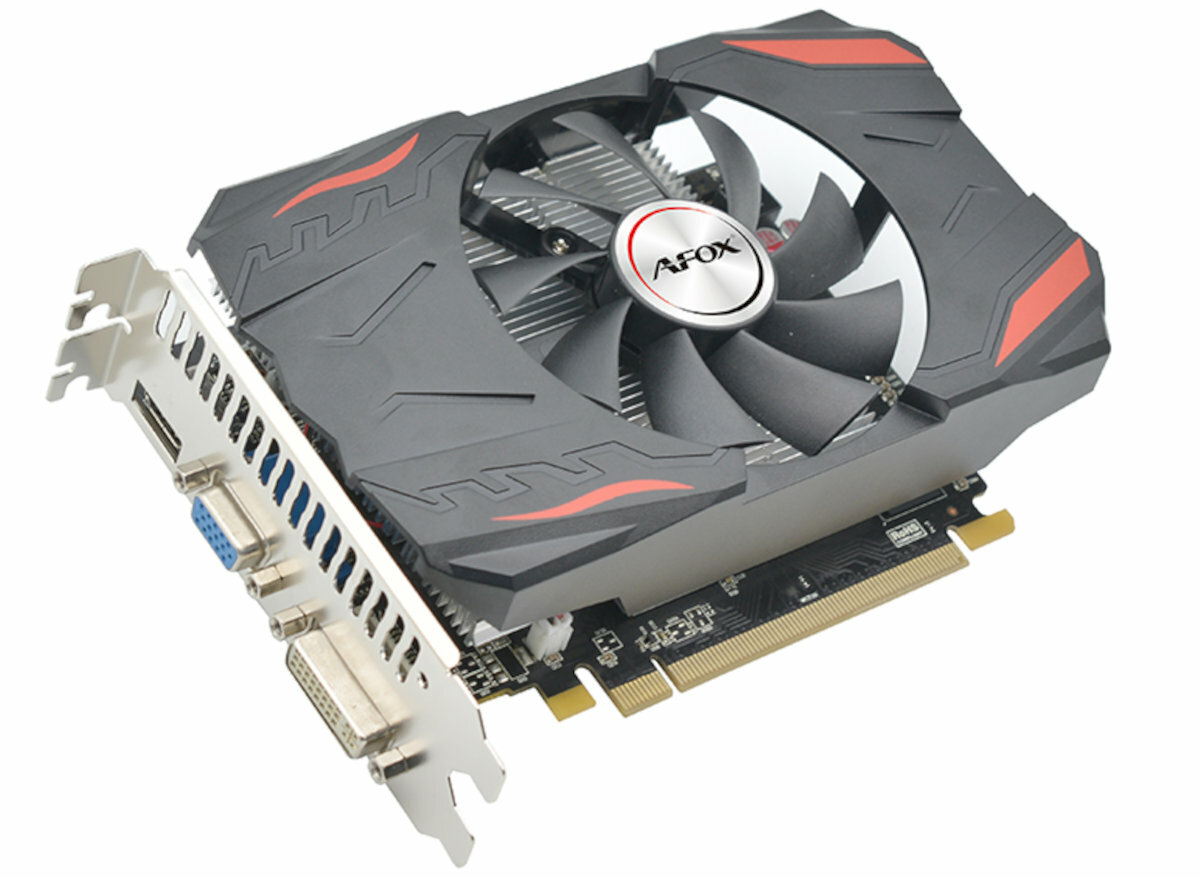 AFOX-AMD-Radeon-HD-7670 gora karty pod skosem