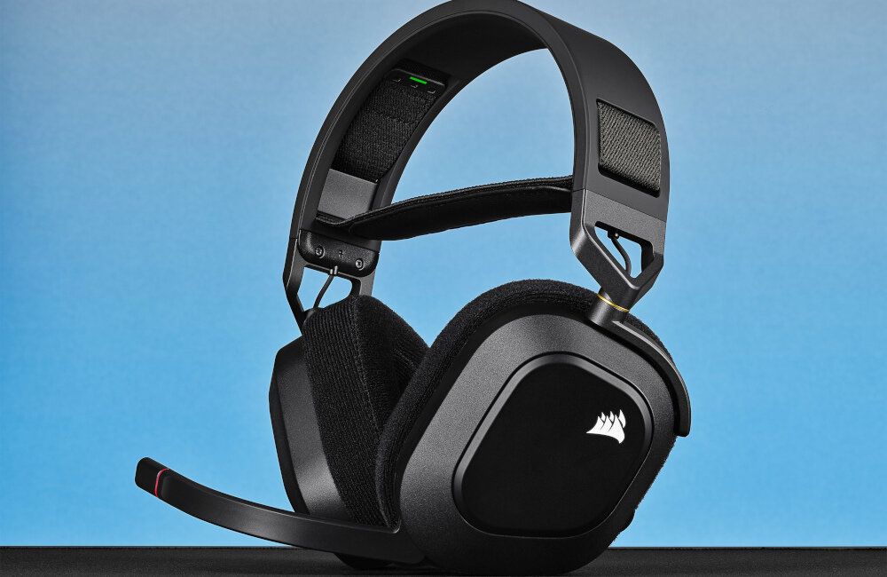 SŁUCHAWKI CORSAIR HS80 RGB WIRELESS CARBON dolby atmos
