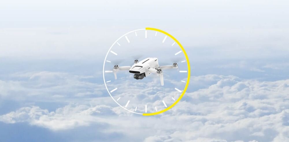 Dron FIMI X8 Mini Pro bateria lot sterowanie akrobacje czas lotu zasięg funkcje lądowanie kamera rozdzielczość filmy zdjęcia nagrywanie jakość ładowanie aplikacja przesył pilot śmigła stabilizacja fotografia waga wymiary konstrukcja obudowa korpus ramiona silnik