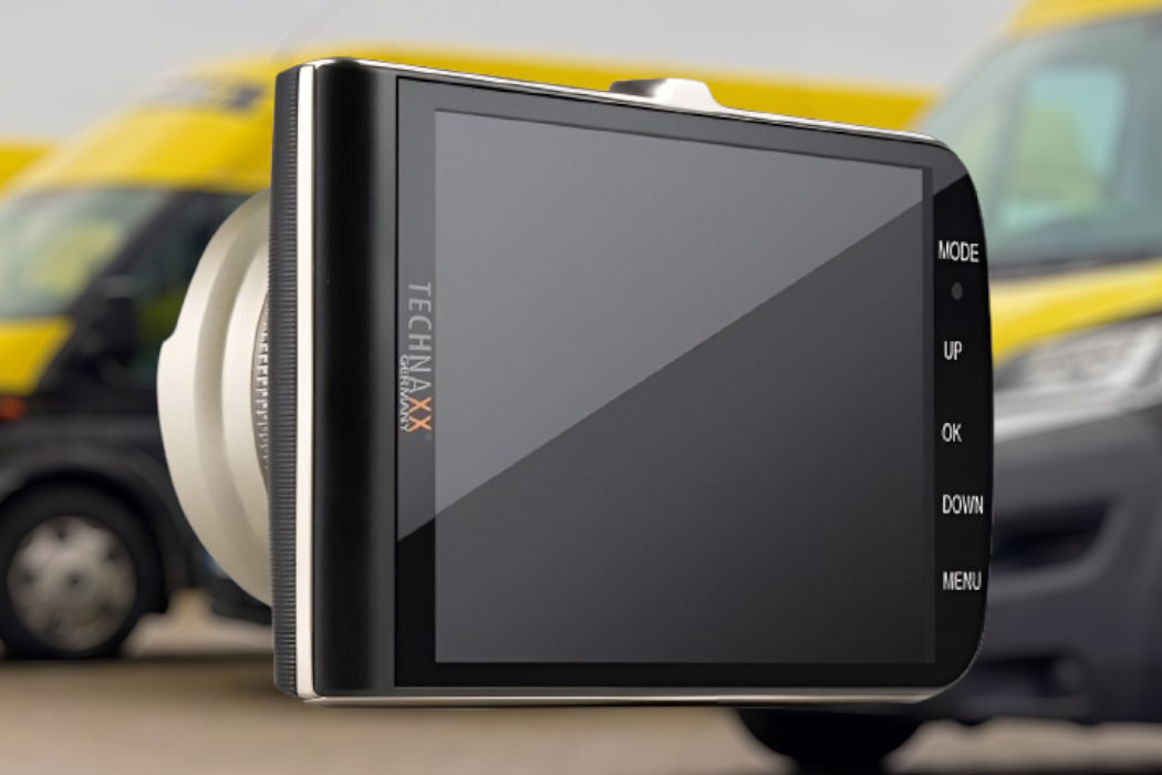 Wideorejestrator z systemem wspomagania TECHNAXX TX-167 pomoc podróż bezpieczeństwo nagrywanie ekran wyposażenie