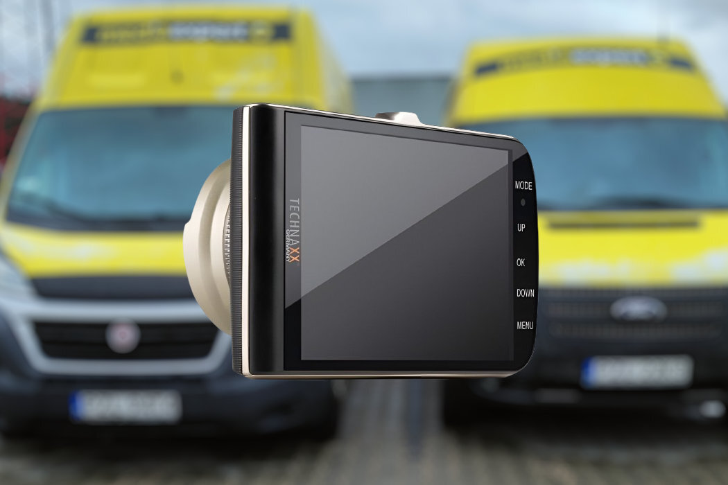 Wideorejestrator z systemem wspomagania TECHNAXX TX-167 pomoc podróż bezpieczeństwo nagrywanie ekran wyposażenie