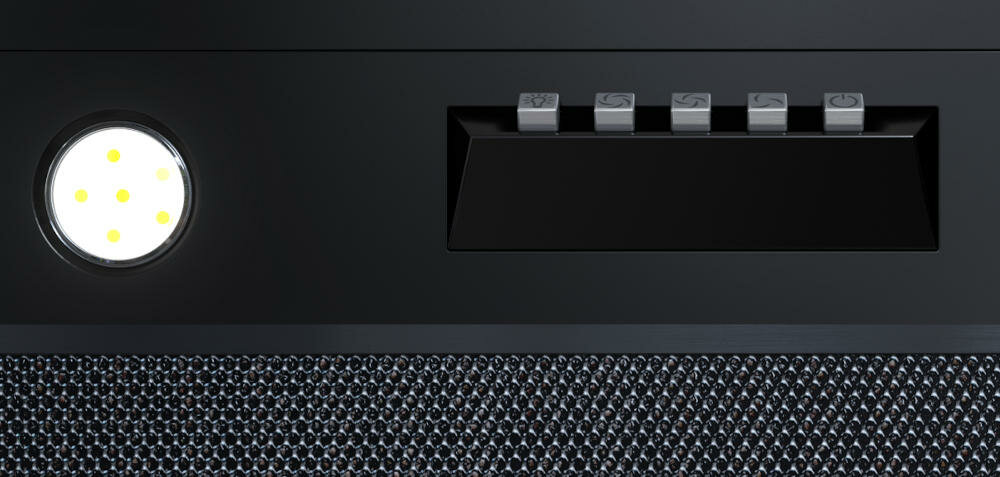 GLOBALO-Nowimo-60-1-Czarny okap sterowanie przyciski soft touch wygodne prosta obsługa panel