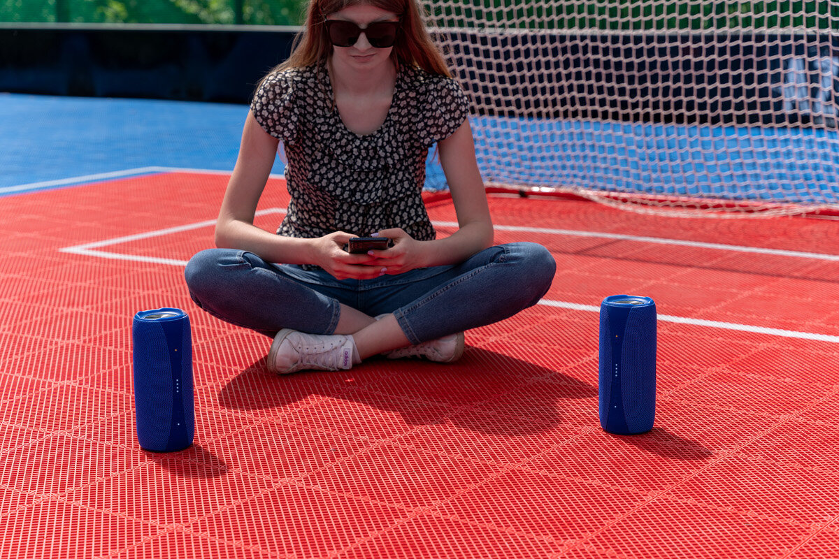 GŁOSNIK MOBILNY XMUSIC BTS850G BLUETOOTH niebieski tws moc