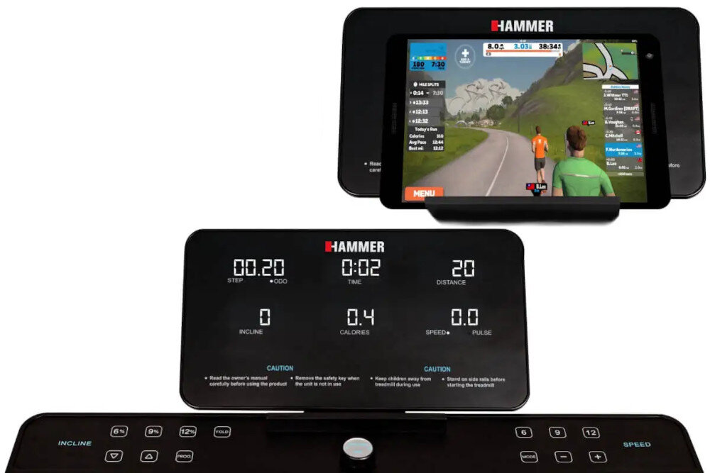Bieznia elektryczna HAMMER Q. Vaids 3.0 aplikacja kinomap zwift wirtualne trasy