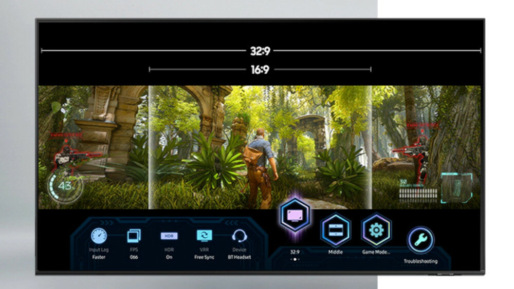 Telewizor SAMSUNG Q65A - panel gracza
