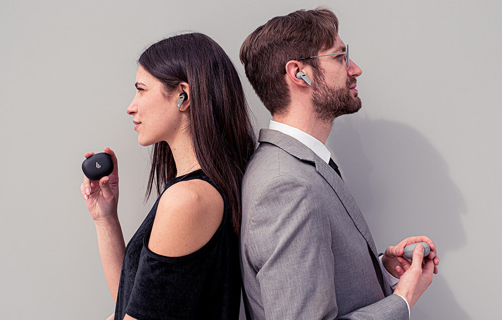 Słuchawki dokanałowe EDIFIER TWS NB2 Pro  dźwięk jakość połączenie łączność pasmo impedancja muzyka gry filmy sterowanie bluetooth  