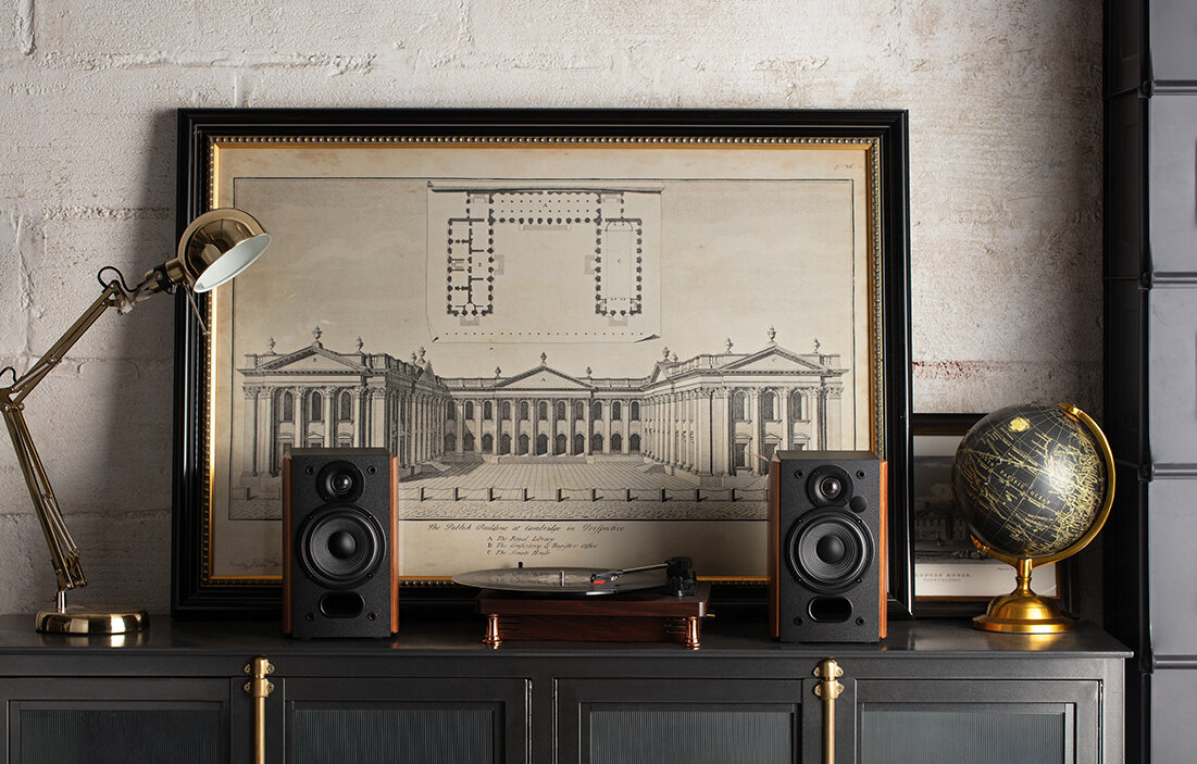 Колонки EDIFIER R1380DB, акустичний резонанс, корпус, дизайн
