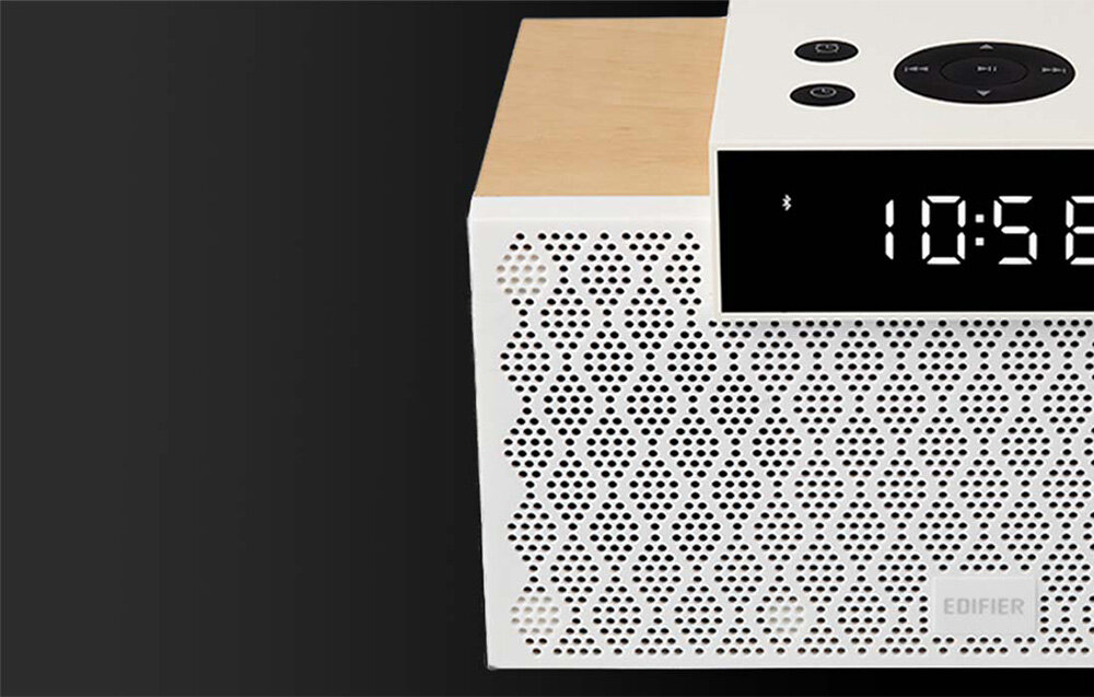 Głośnik mobilny EDIFIER MP260 głośnik akumulator akustyczna struktura odtwarzanie muzyki wyświetlacz jasność budzik dźwięk obsługa czas pracy design