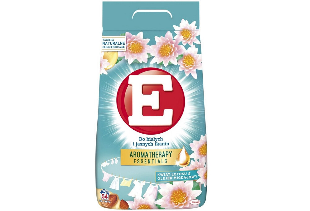 Proszek do prania E Kwiat lotosu & Olejek migdalowy 3.51 kg zapach swiezosc efekty rezultaty usuwanie plam
