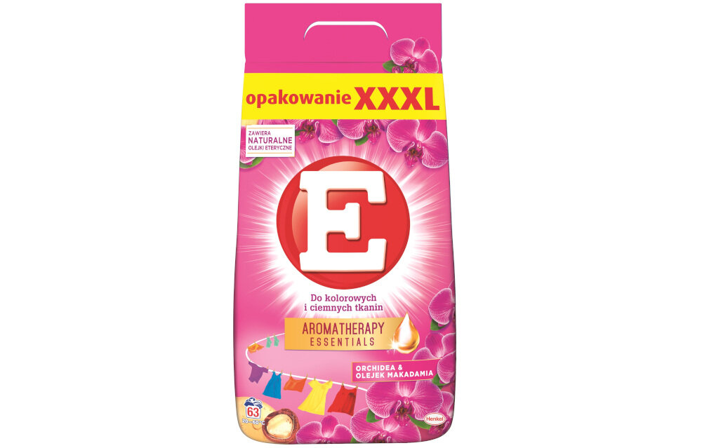 Proszek do prania E Do kolorowych i ciemnych tkanin 4.095 kg skuteczne dzialanie dlugotrwala swiezosc silna formula usuwa gleboko tkwiace plamy