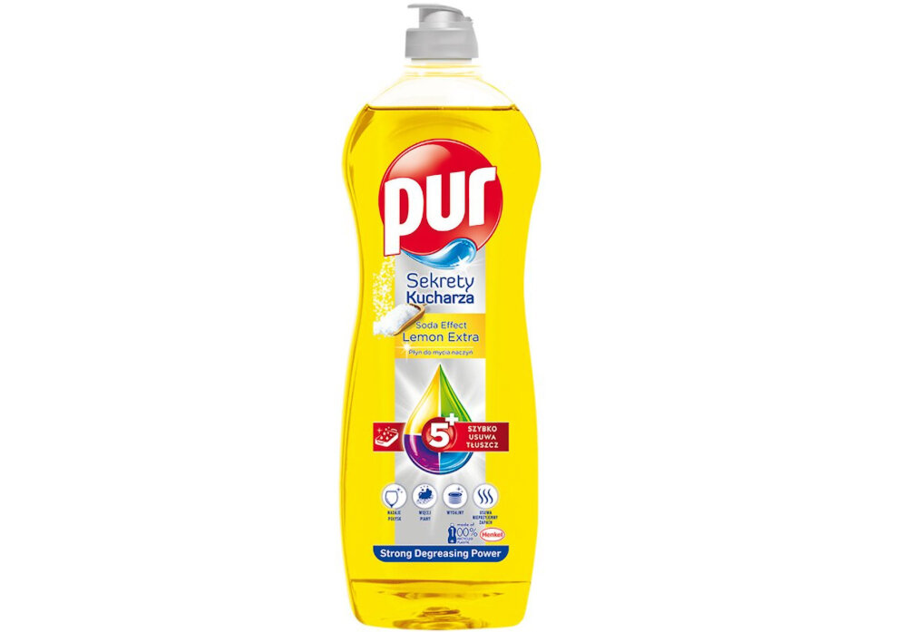 Plyn do mycia naczyn PUR Sekrety Kucharza Lemon Extra 750 ml pojemnosc 750ml silna moc odtluszczania uzytkowanie